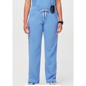 Womens FIGS Kade Cargo Scrub Pants Ceil Blue Size S
